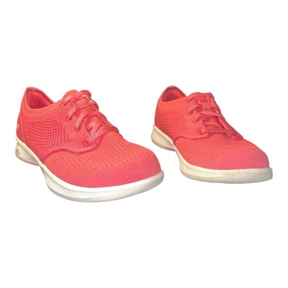 Skechers Women's Pink Go Step Lite Oxford Slip On Shoes Mesh Washable 5M EUC - Picture 1 of 11